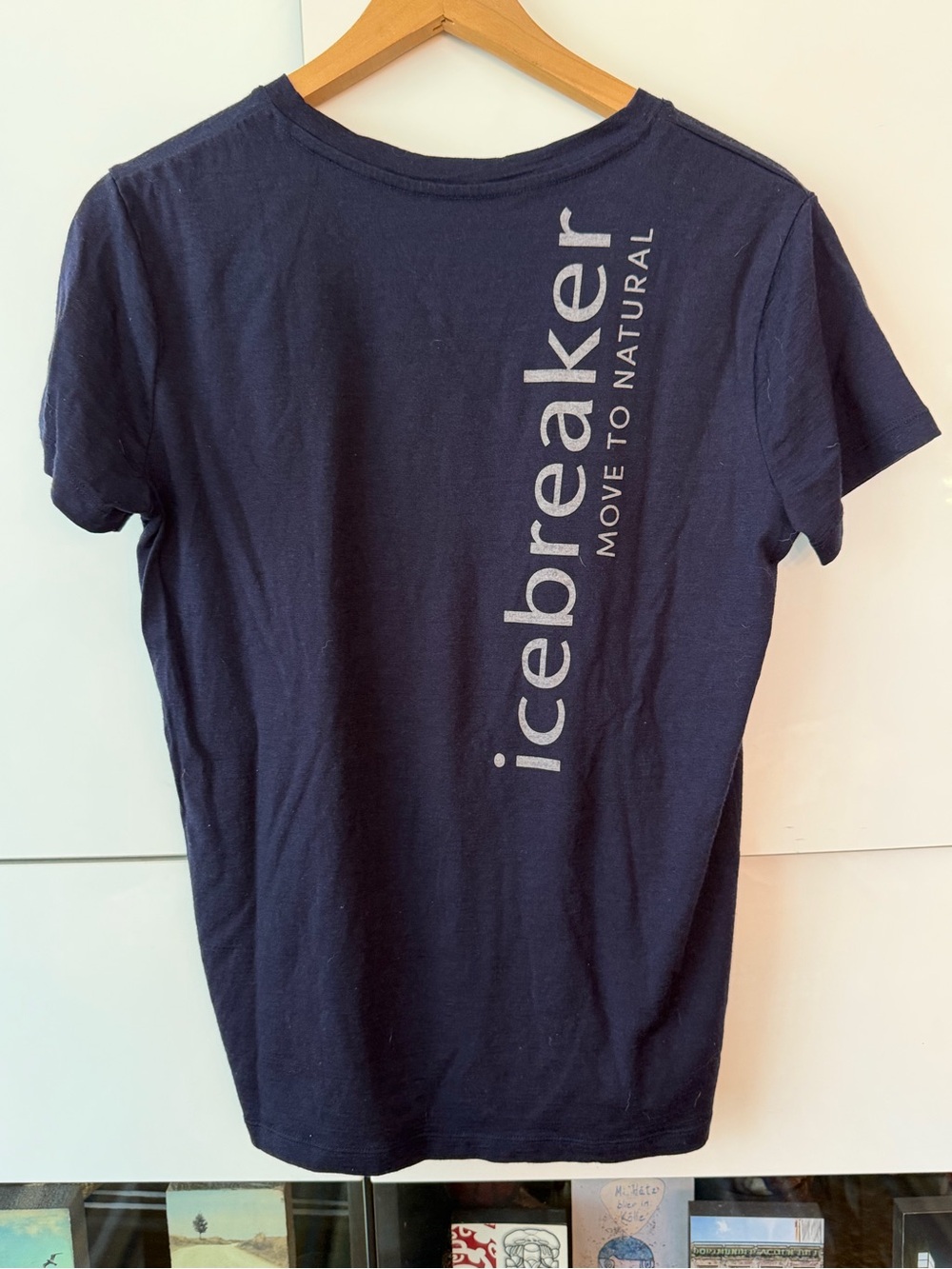 Icebreaker Navy Vortex Short-Sleeve Merino Tee - Picture 2 of 6